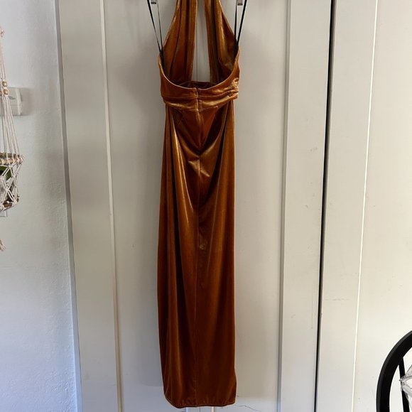 REVOLVE Golden Halter Maxi Dress - Picture 6 of 6